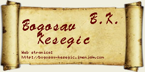Bogosav Kesegić vizit kartica